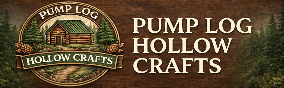 Pump Log Hollow Crafts: a log cabin among the pines